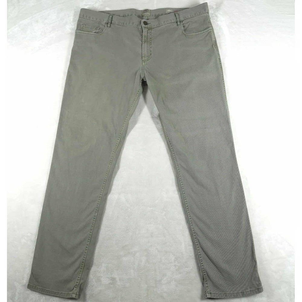 Faherty Comfort Twill Pants Men's 42x31 Light Green 5 Pocket Organic Cotton - Picture 1 of 12